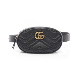 Gucci Waist Bag GG Marmont Black Leather